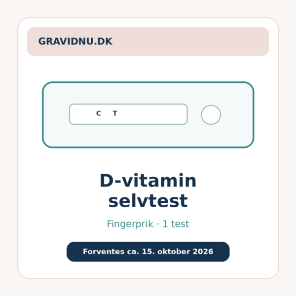 Illustration af D-vitamin-selvtest til fingerprik, 1 test